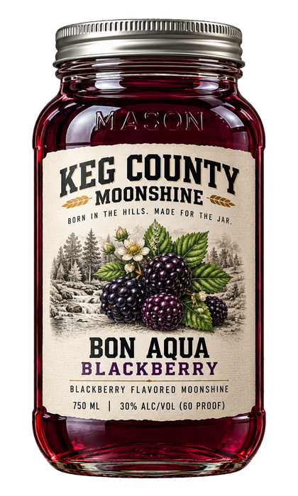 Bon Aqua Blackberry moonshine jar